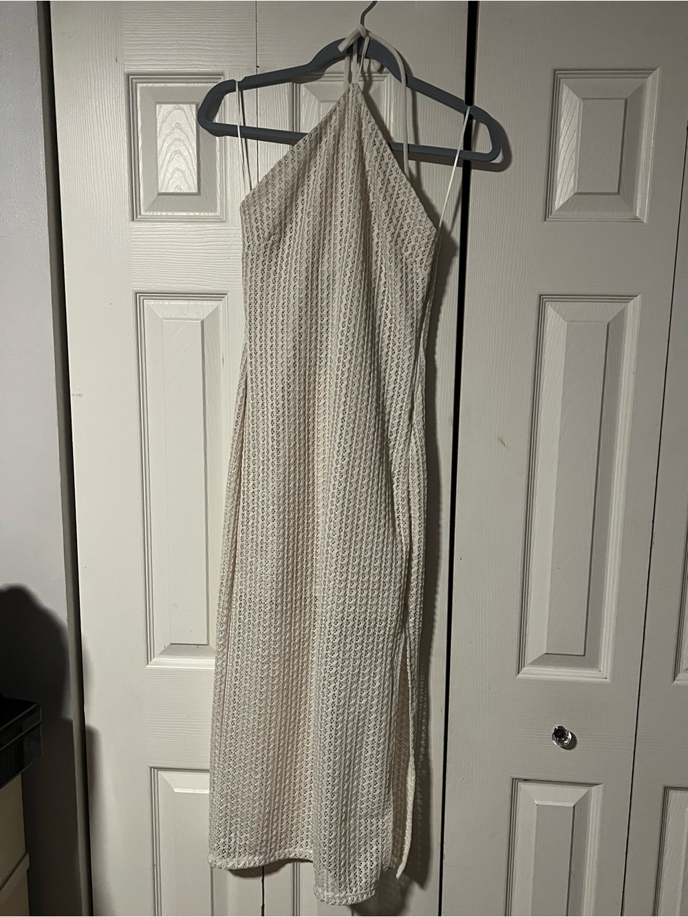 Express Cream Halter Maxi Dress